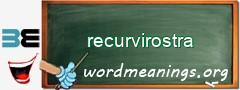 WordMeaning blackboard for recurvirostra